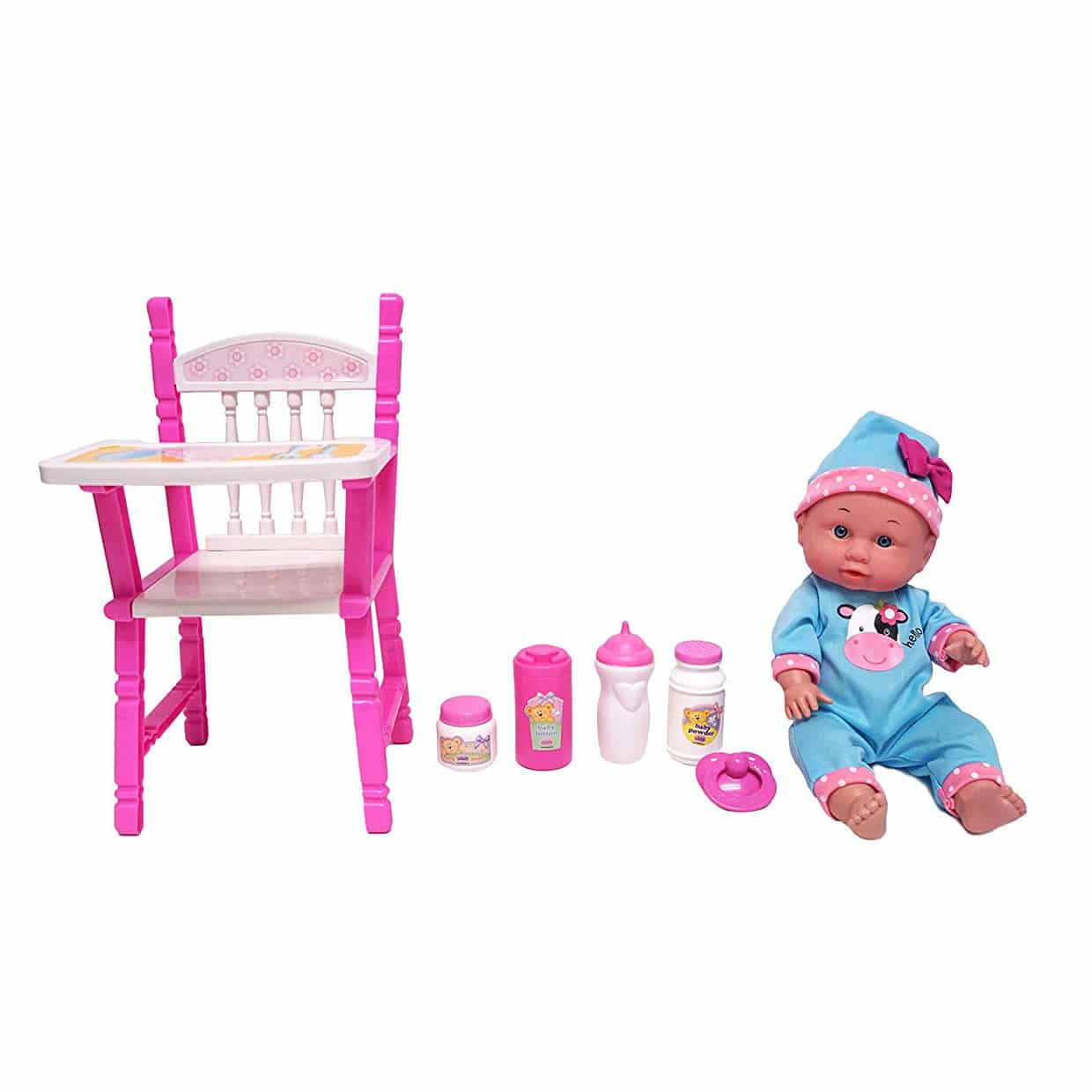 12 Baby Doll With High Chair Gift Set Samko Miko Toy Warehouse